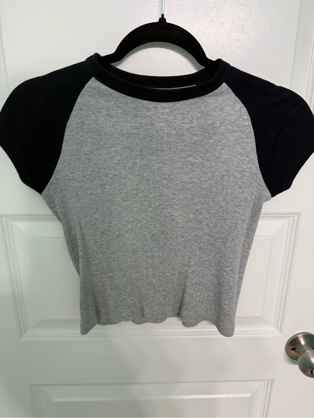 Brandy Melville Gray Body Black Tee